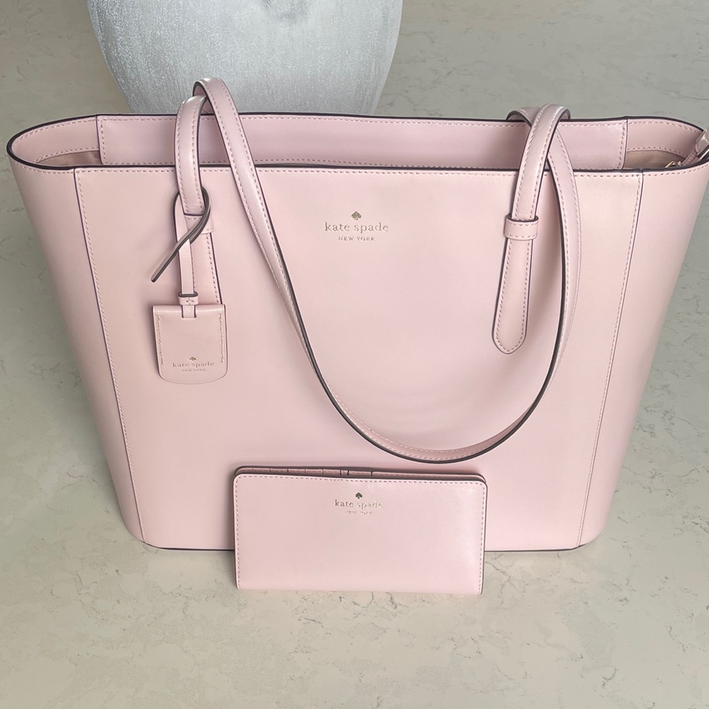 Kate Spade Blush Pink Tote and Wallet Set